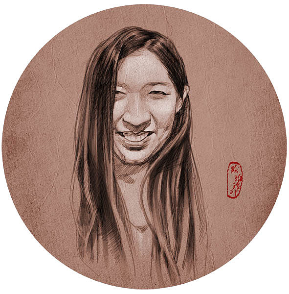 戴均瑶个性不是很突出，于是我主要把她的形象特点表现出来。