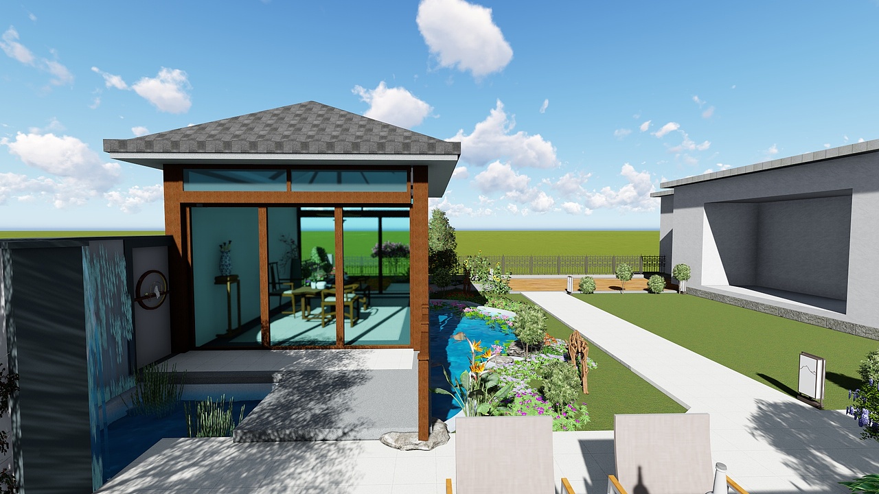 二次改造-凉亭+院墙（图ZMjQxOTg5Nzg4） - 景观设计 - 站酷设计师Z89392876原创素材 - 站酷ZCOOL