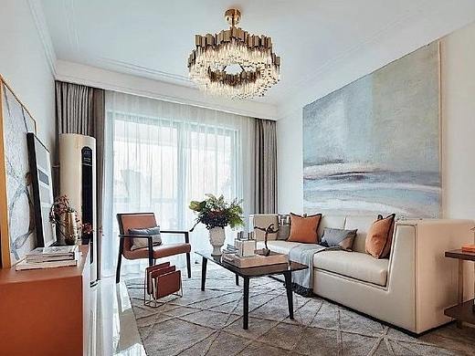 80㎡轻奢风家居设计，用舒适的色调与线条规划出轮廓