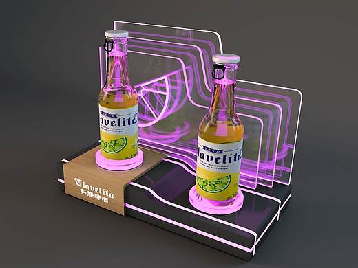 酒吧发光酒座陈列展示