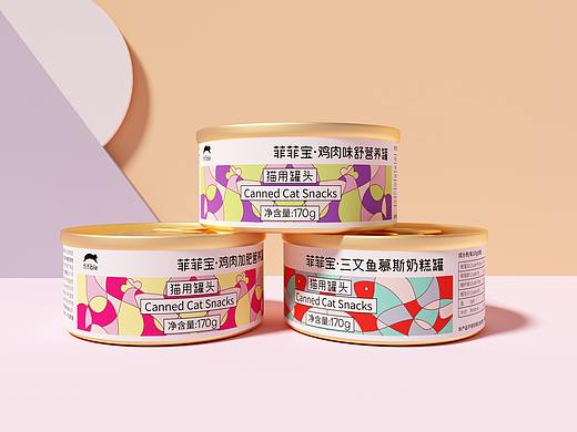 fifible菲菲宝猫用罐头系列包装设计