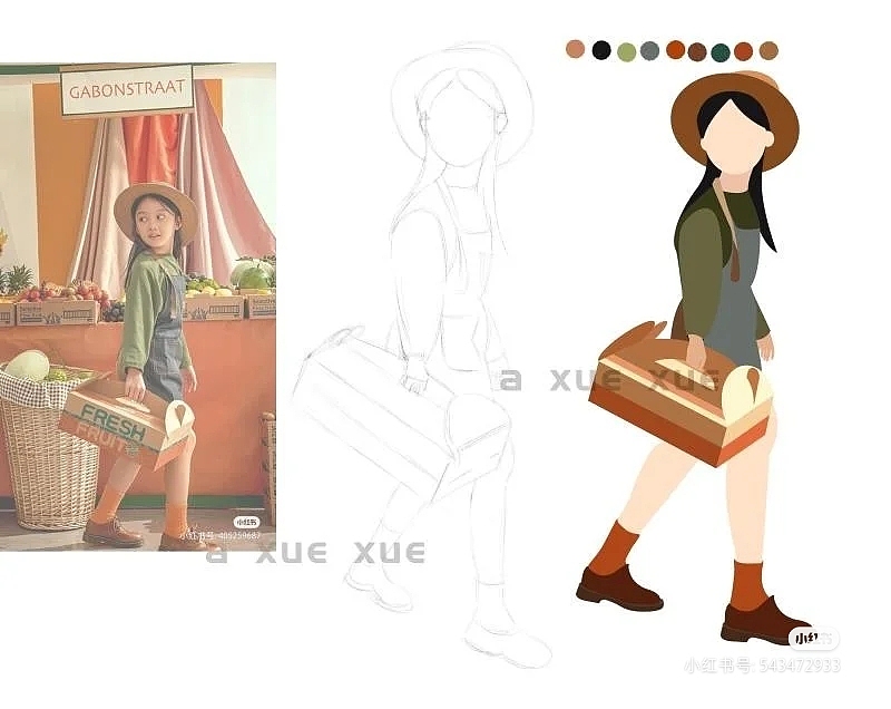 原创水果摊插画（图ZMzI5OTg5MjYw） - 创作习作 - 站酷设计师阿雪雪是我原创素材 - 站酷ZCOOL