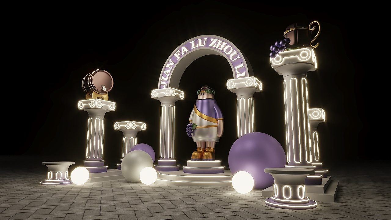 成都某商业街氛围美陈（图ZMzQ3OTc2MTY4） - 展陈设计 - 站酷设计师倔强的驴子原创素材 - 站酷ZCOOL