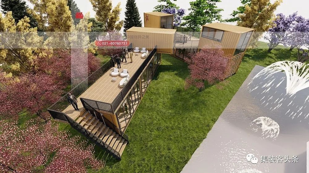 曲径通幽处的集装箱售楼部（图ZMzA3MTMwMzY4） - 建筑设计 - 站酷设计师集装客原创素材 - 站酷ZCOOL