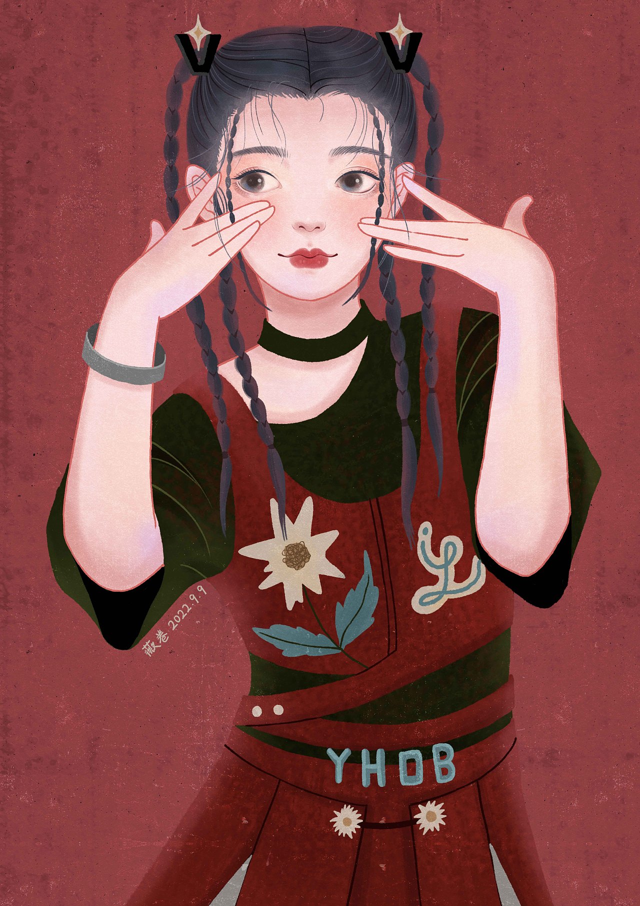 甜酷少女-红黑系列