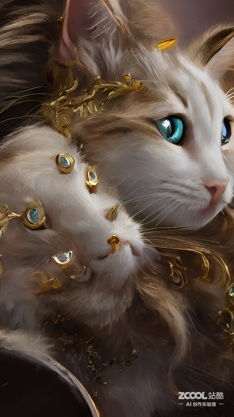 #AI創(chuàng)作實驗室#貓（圖ZMzIzNTMxNDQ4） - AI作品 - 站酷設(shè)計師lalia原創(chuàng)素材 - 站酷ZCOOL