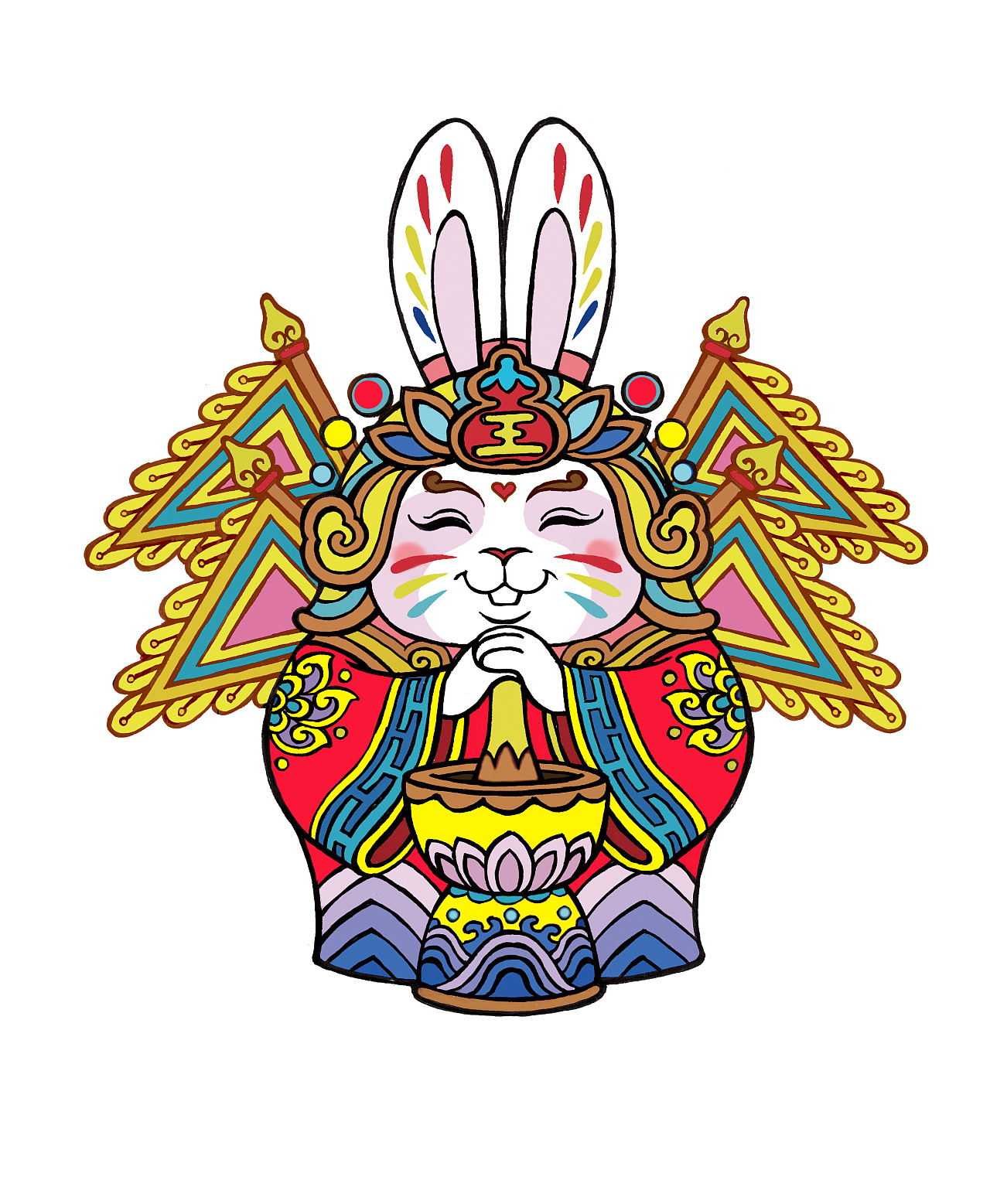 动漫ip角色造型设计-兔子王阿福