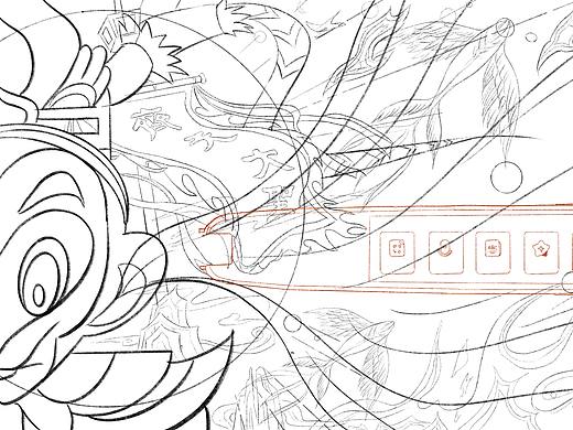 618大促电商首页KV设计手稿