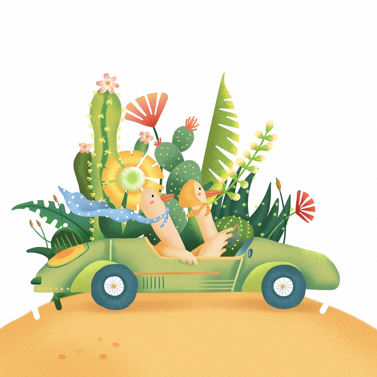 一组动物插画及vi