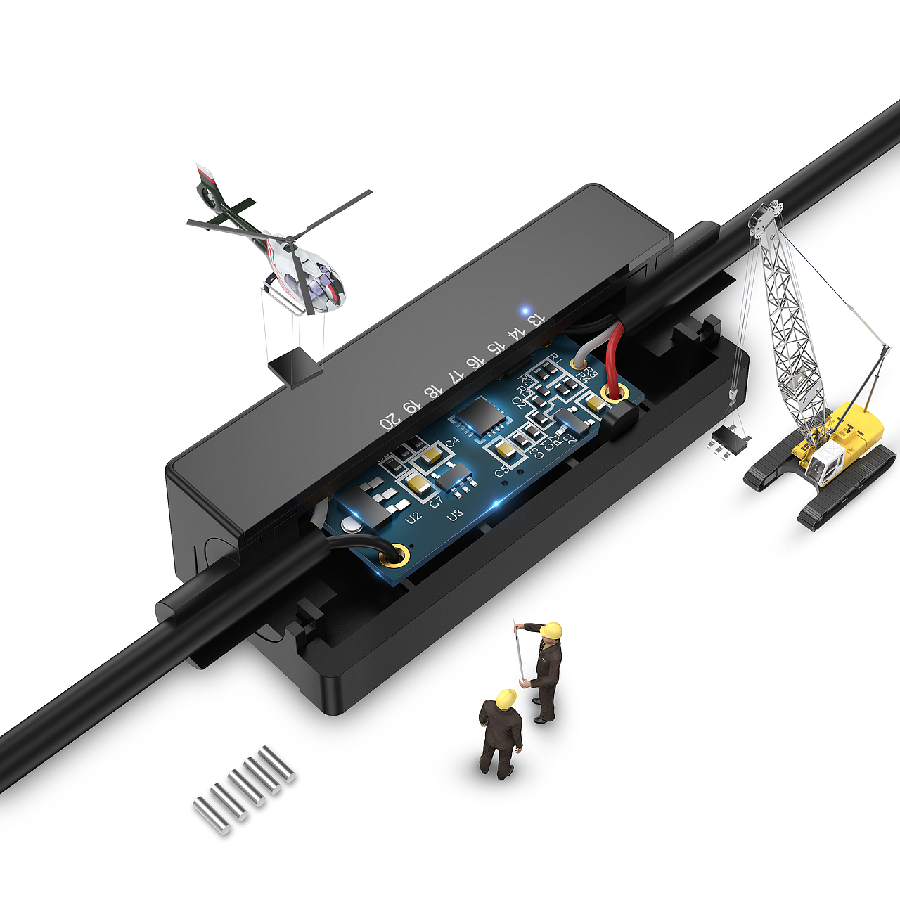 可调电源建模渲染