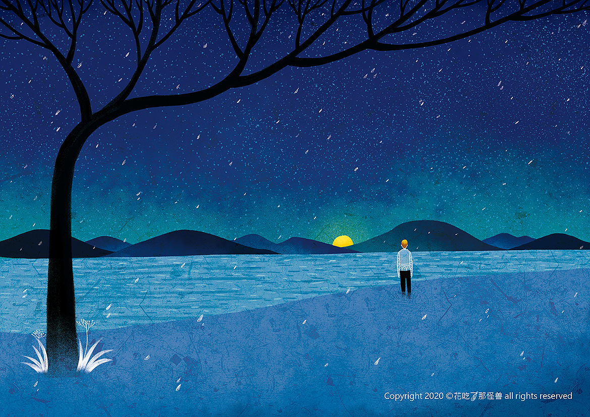 《成长路过孤独》系列6（图ZMTk2NzM0MzM2） - 商业插画 - 站酷设计师花吃了那怪兽原创素材 - 站酷ZCOOL