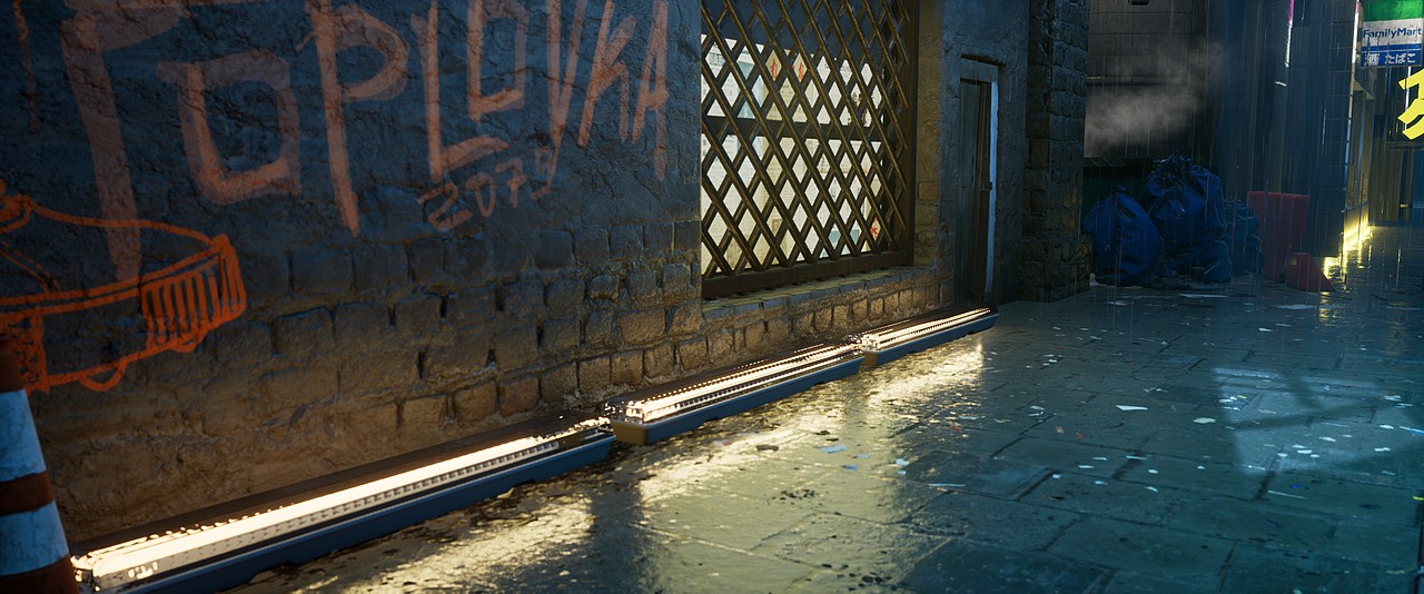 【三维场景】【虚幻引擎UE4】雨夜 赛博朋克 2020 07