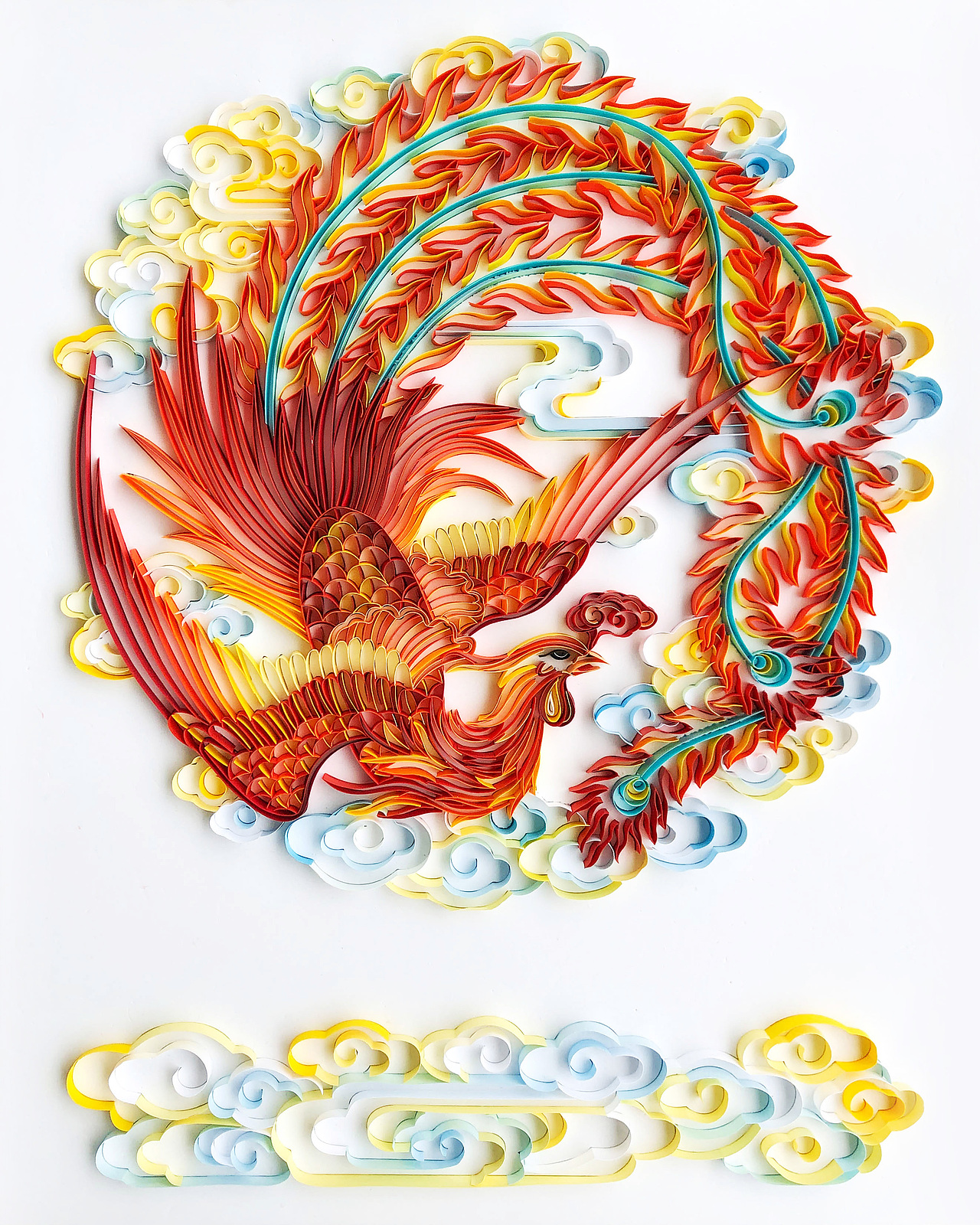 手工衍纸装饰画——凤舞九天（图ZMTYxNjU1Mzgw） - 其他手工艺 - 站酷设计师翡翠梦境艺术工坊原创素材 - 站酷ZCOOL