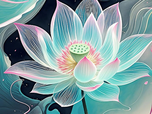 荷花插画