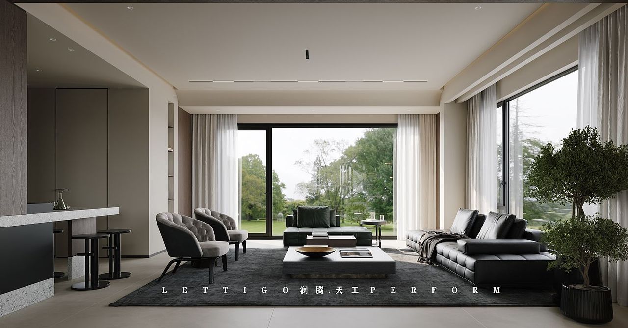 高级感黑金配色意式轻奢别墅（图ZMzY0NzYzOTM2） - 家装设计 - 站酷设计师DesignerZtt186原创素材 - 站酷ZCOOL