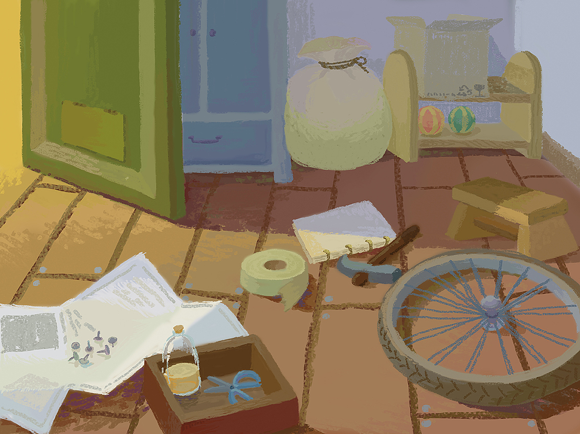 《小熊的独轮车》