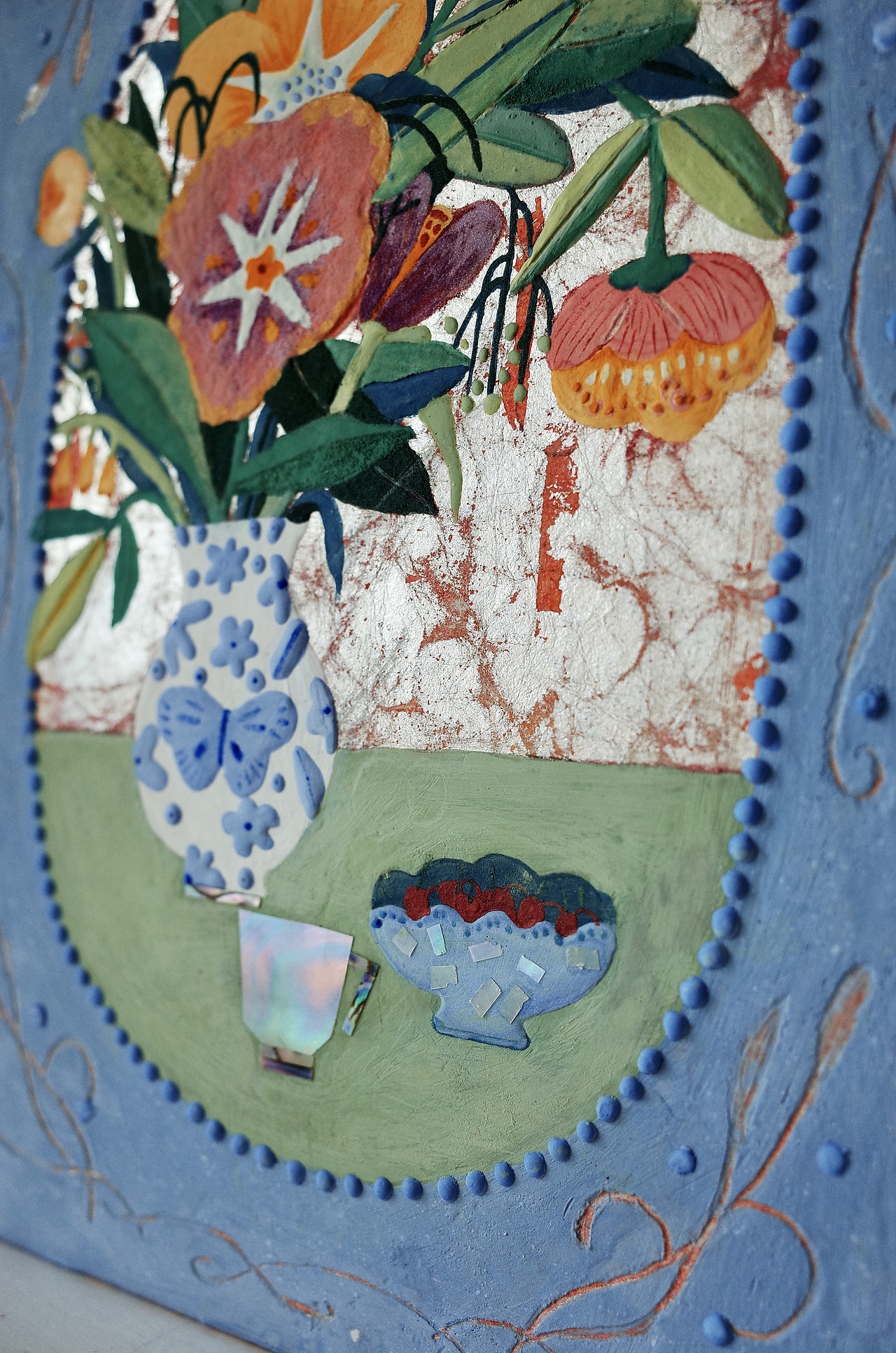 岩彩28/《瓶花》（图ZMjc1NjU2NzMy） - 绘画 - 站酷设计师IamJOJO原创素材 - 站酷ZCOOL