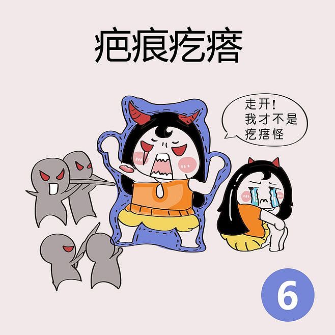 医美疤痕,瘢痕,漫画