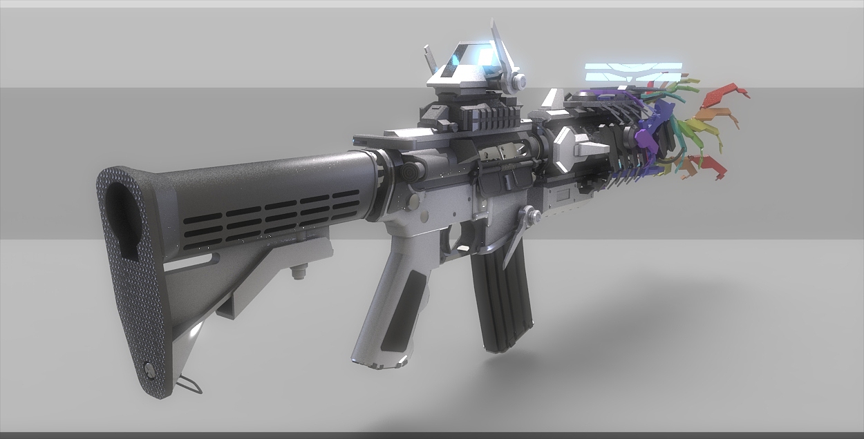 彩虹xM4科幻枪械设计x2