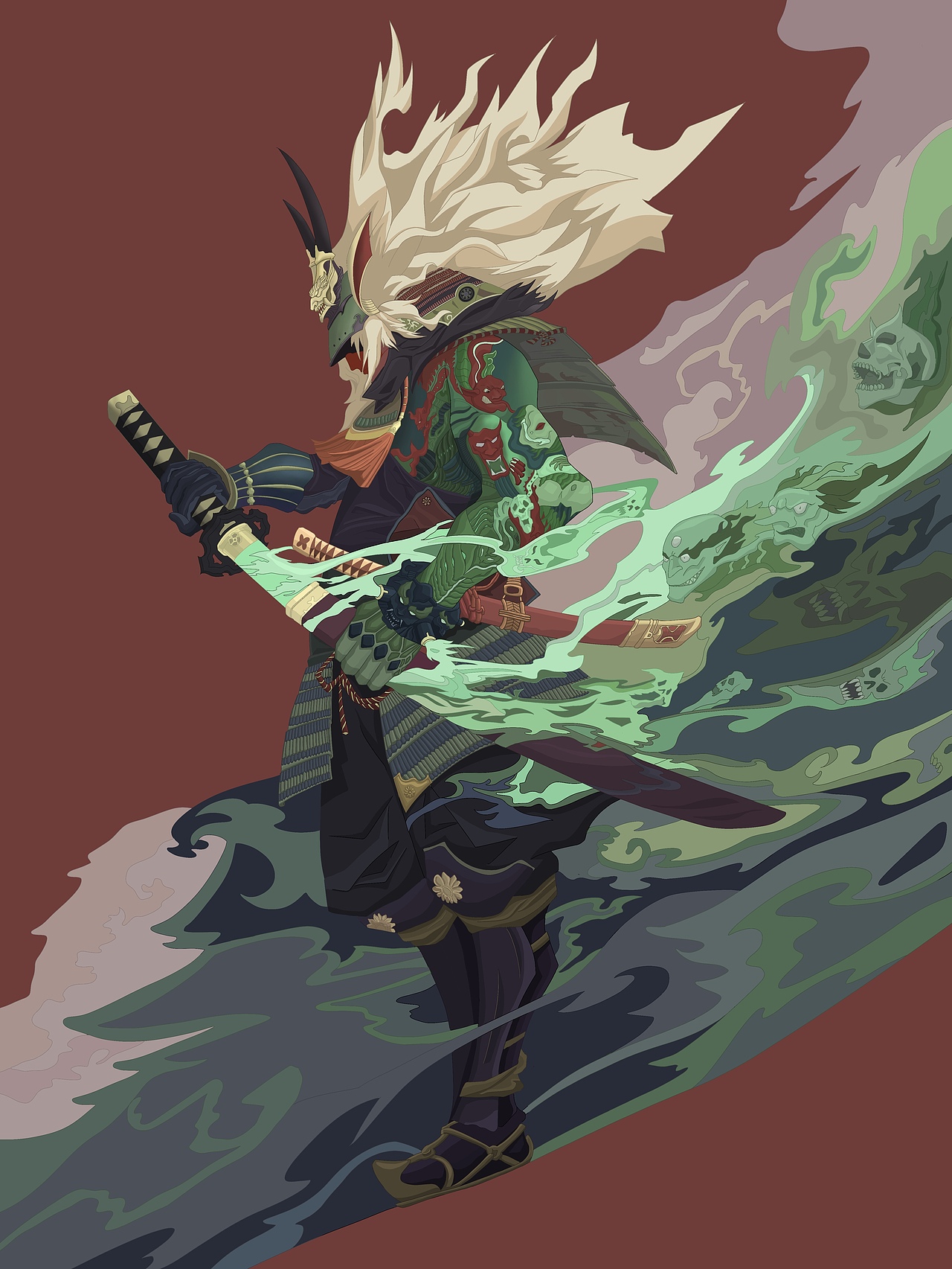 临摹 白鬼夜行 混沌武士