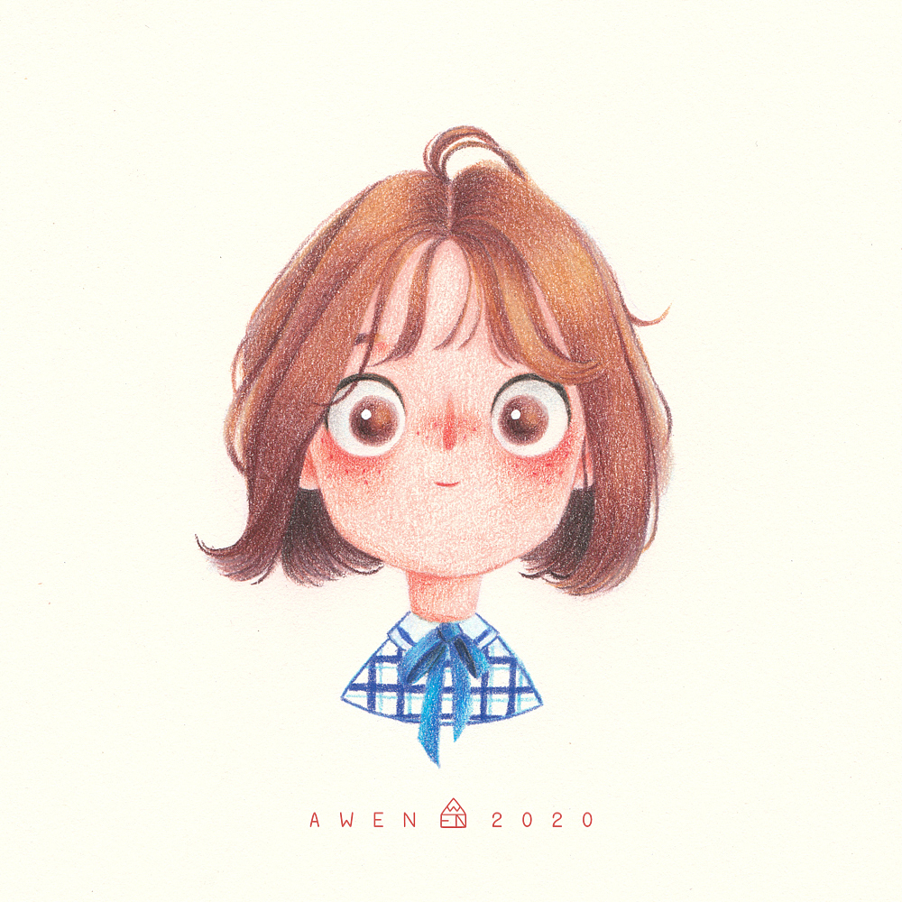 彩铅手绘头像2.