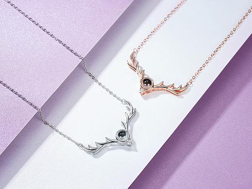 珠宝摄影-鹿角吊坠