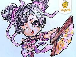 “一切变Q版”之王者荣耀小乔手绘视频