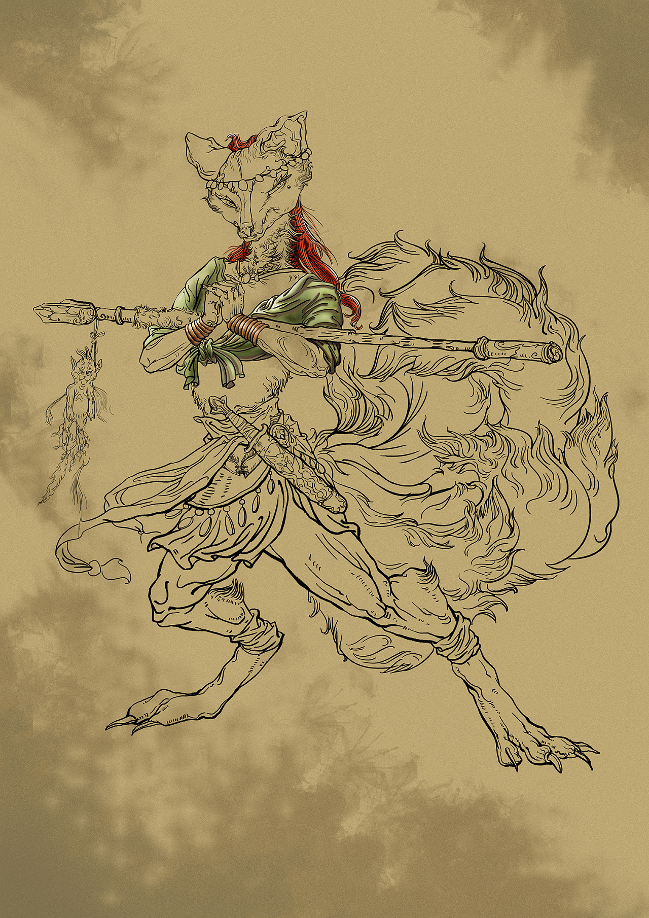 山海经系列作品九尾狐