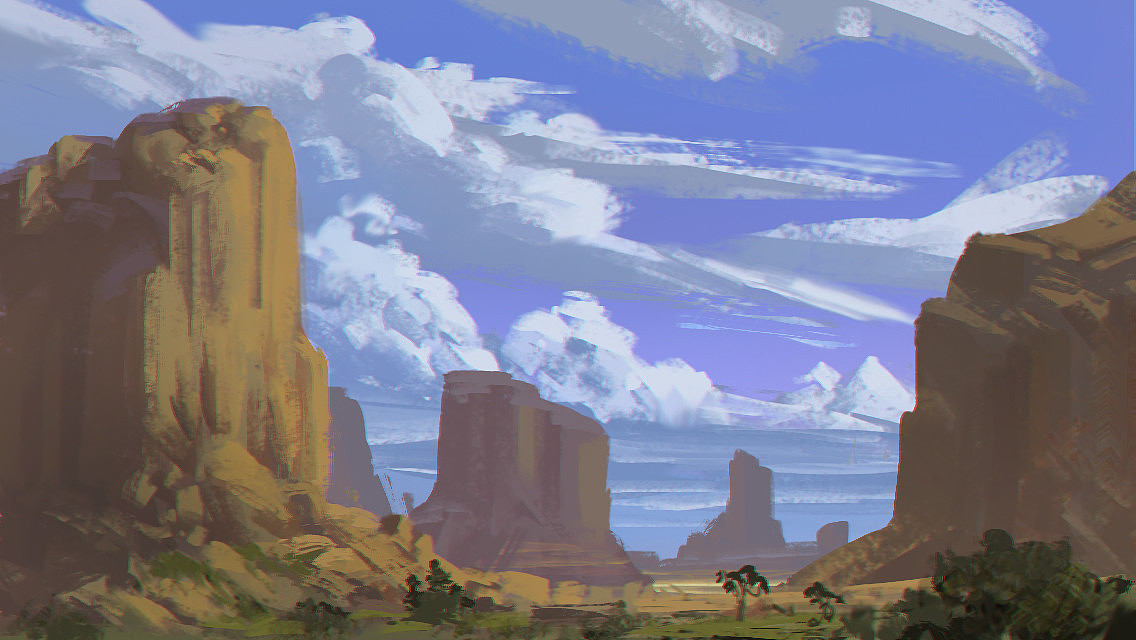 写生风景。