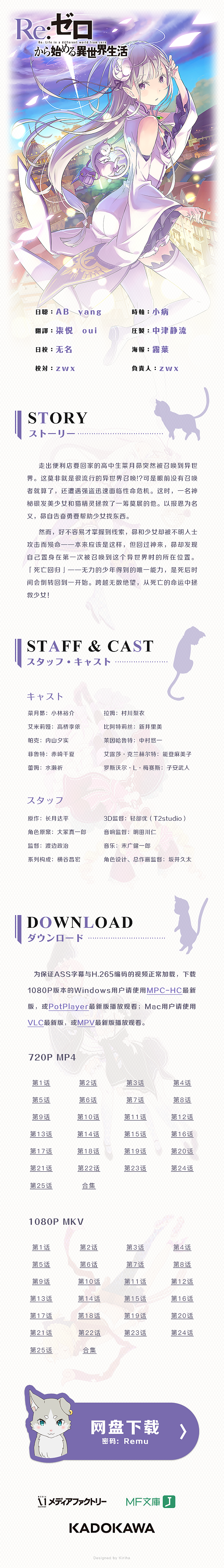 诸神字幕组字幕发布页设计（图ZNTIwOTQ2MDg=） - 其他网页 - 站酷设计师kirisame_hanato原创素材 - 站酷ZCOOL
