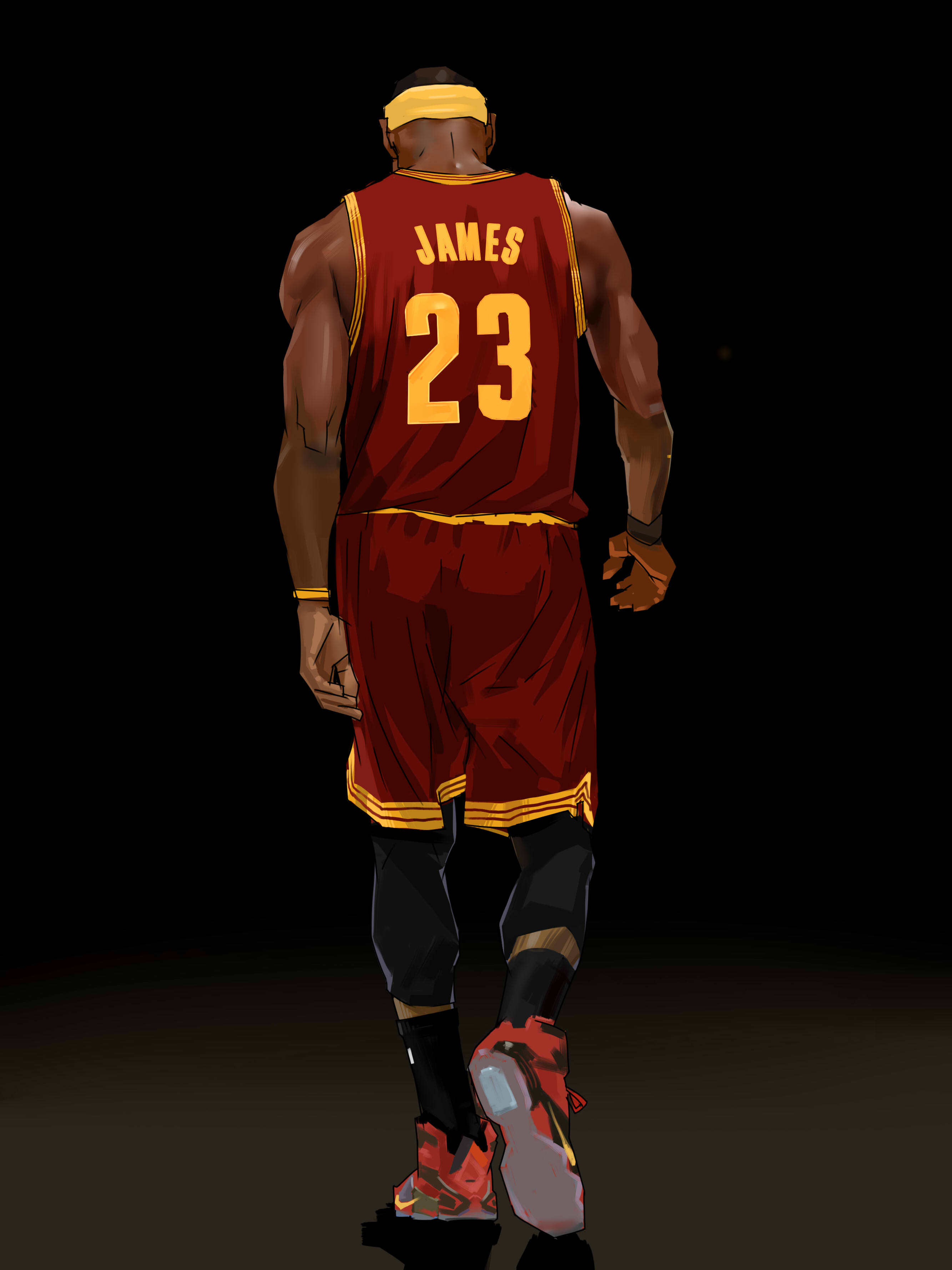 NBA热火詹姆斯球星篮球插画，马克笔手绘|插画|插画习作|AceBang - 原创作品 - 站酷 (ZCOOL)