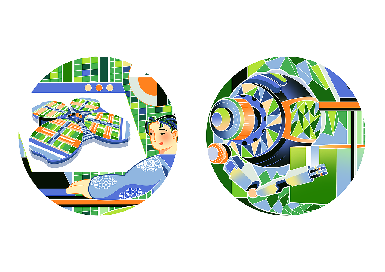 新一期日报风插画《中国国际进口博览会》