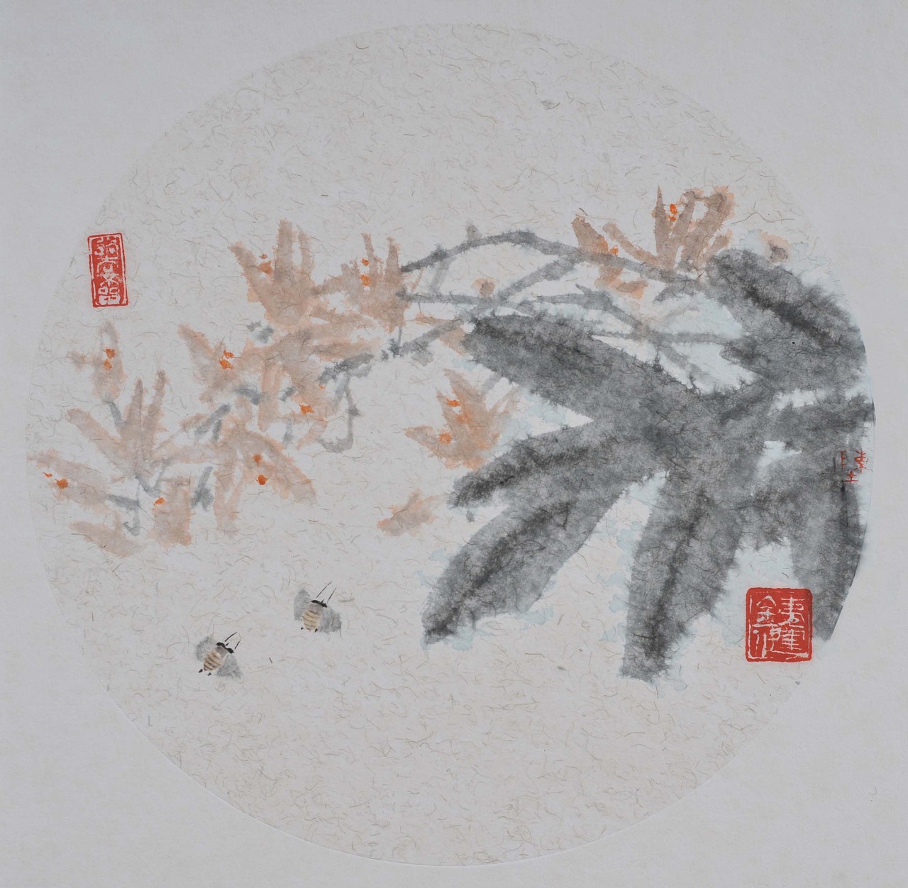 陈铁健写意花鸟水墨作品