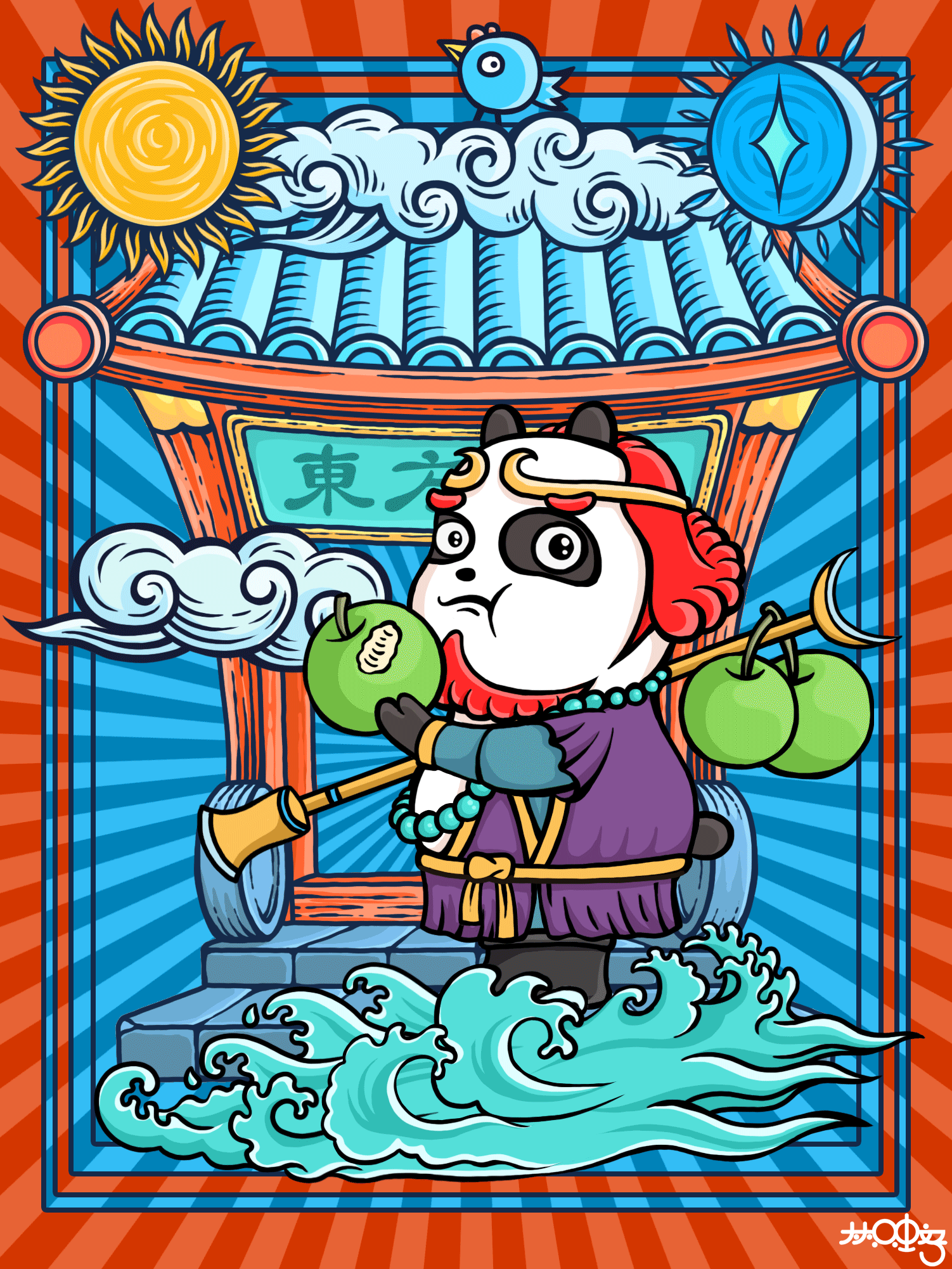 国潮当道——东方胖丸熊猫国潮涂装创作（图ZMjE4MzI4Mzky） - 手办/模玩 - 站酷设计师大大只蚊子原创素材 - 站酷ZCOOL