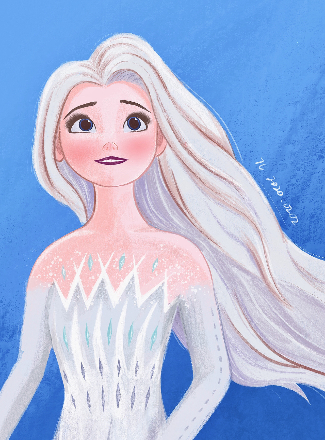 elsa 冰雪奇缘2|插画|创作习作|so_young_原创作品-站酷zcool