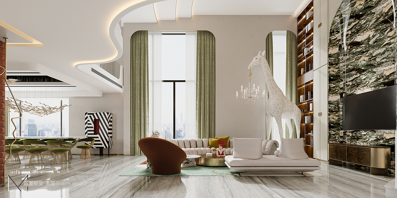 現(xiàn)代復(fù)試 | 藍(lán)墨視覺（圖ZMjc4MzM4ODQ0） - 家裝設(shè)計 - 站酷設(shè)計師藍(lán)墨視覺表現(xiàn)原創(chuàng)素材 - 站酷ZCOOL