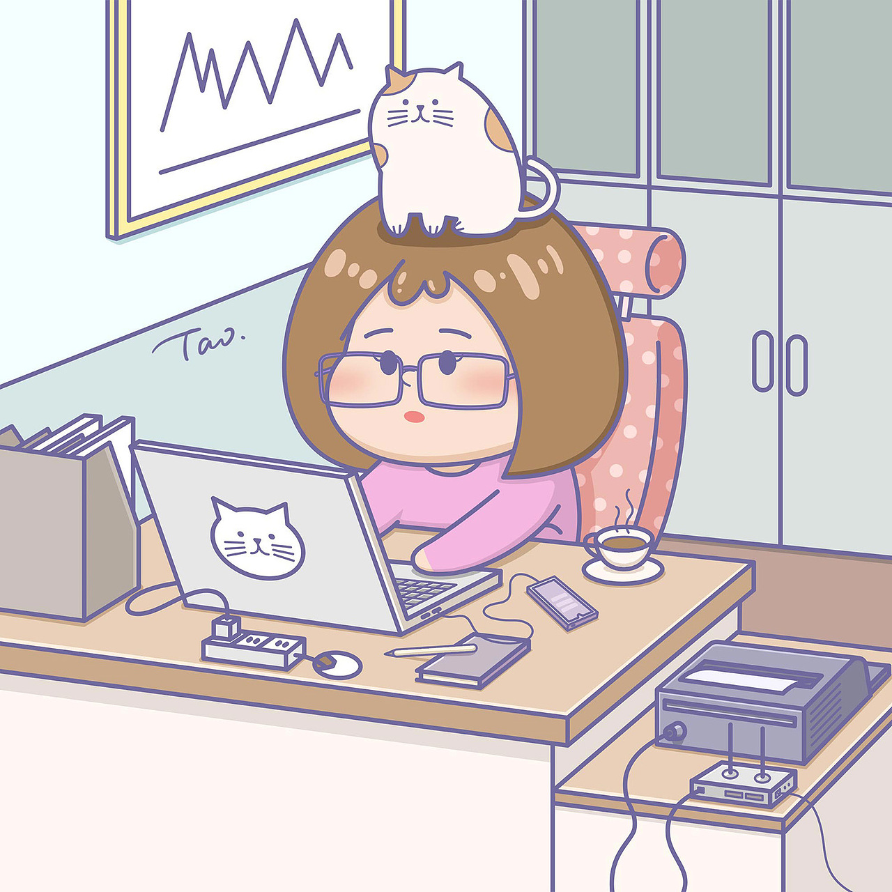 小胖闺女很忙（图ZMjQwNTU1NjIw） - 创作习作 - 站酷设计师否极泰来TAO原创素材 - 站酷ZCOOL