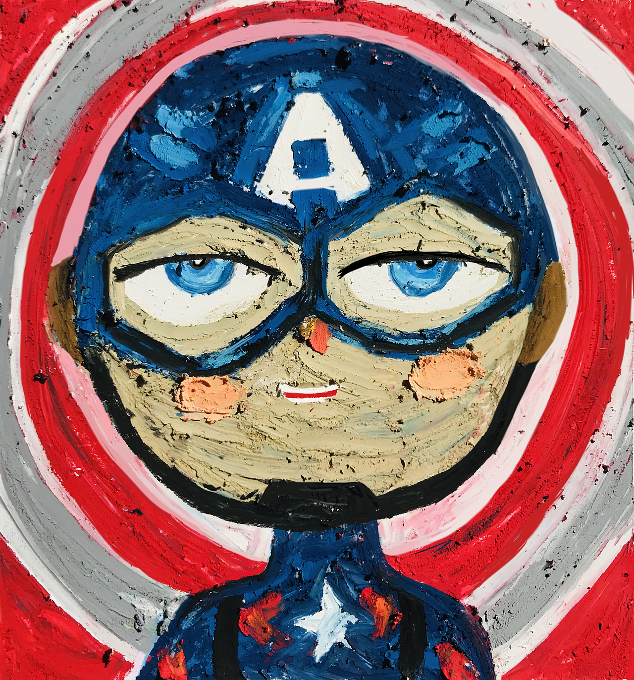 手绘可爱卡通漫威英雄头像