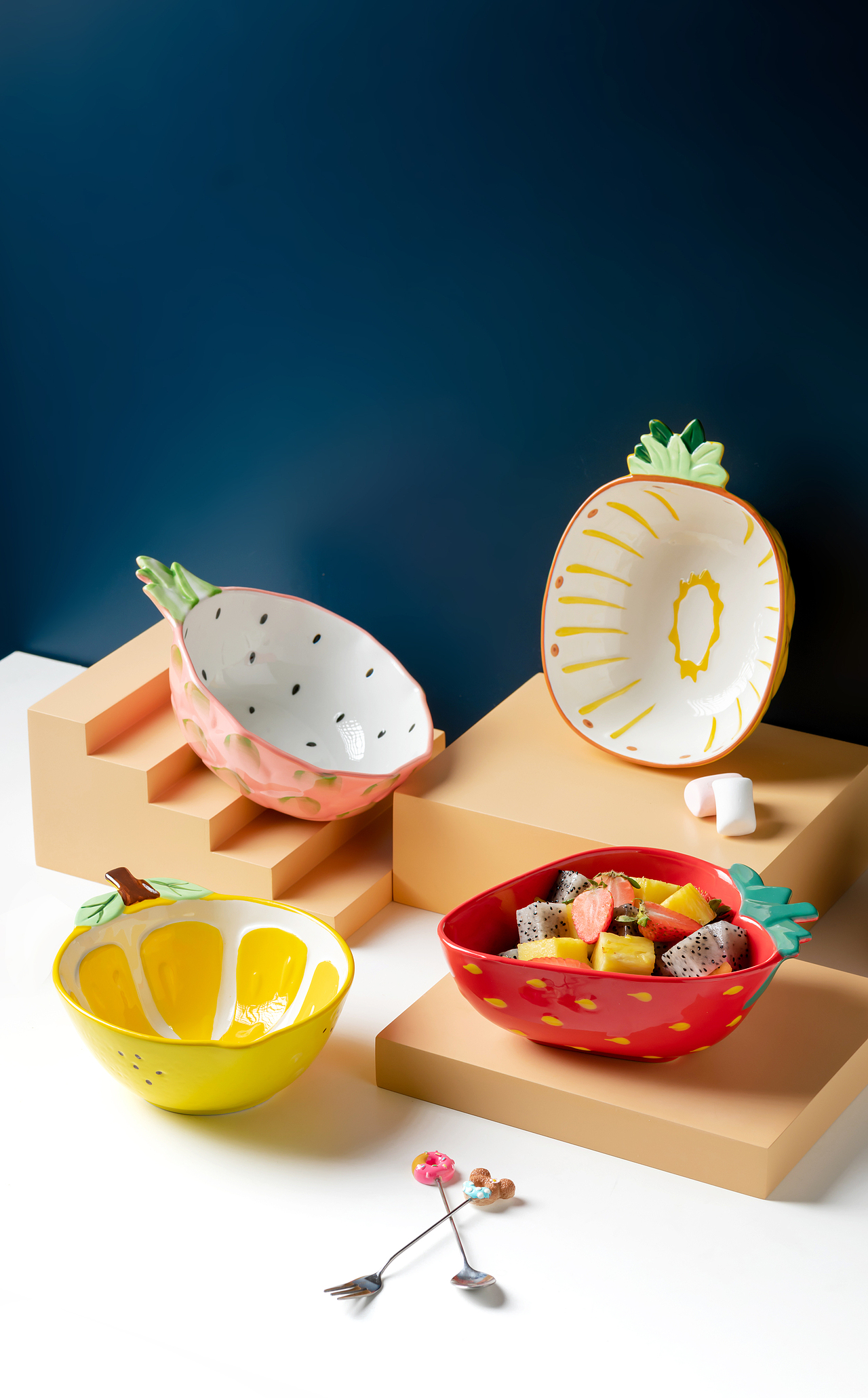 南京电商拍摄 水果沙拉碗可爱少女心饭碗（图ZMjMxOTU0MzQ4） - 产品摄影 - 站酷设计师漫渡光影原创素材 - 站酷ZCOOL