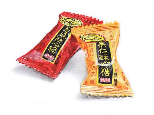 【驴大萌彩铅教程214】年货节手绘 徐福记酥心糖