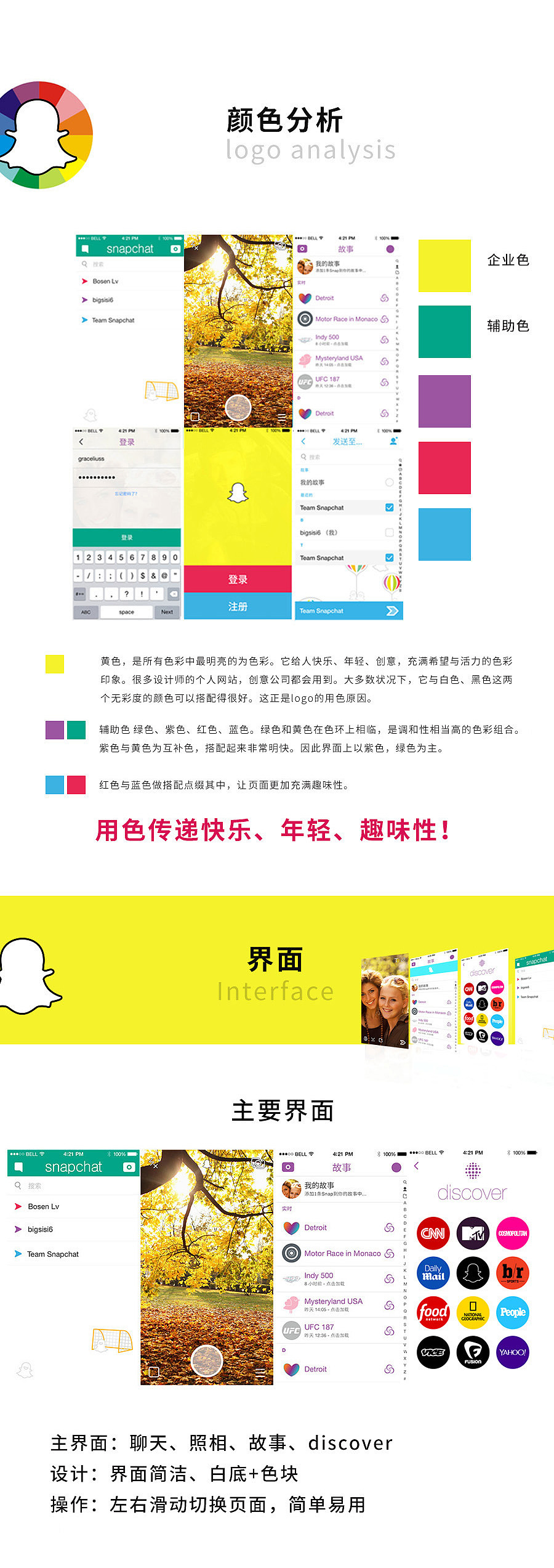 Snapchat UI设计及产品分享