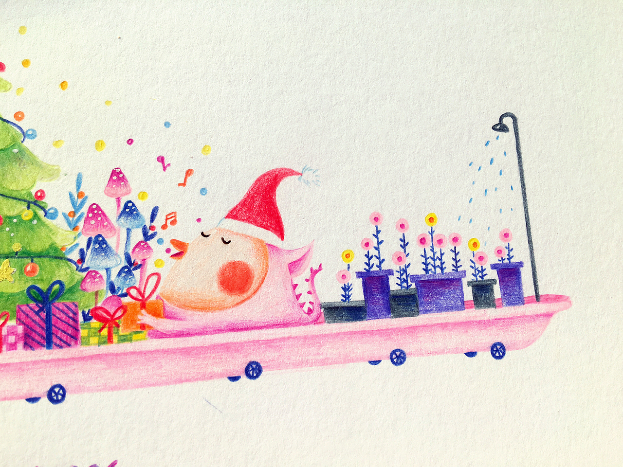 圣诞贺图 圣诞小怪 圣诞插画小亚小怪（图ZMTM5ODAyMDI0） - 艺术插画 - 站酷设计师小亚小怪原创素材 - 站酷ZCOOL