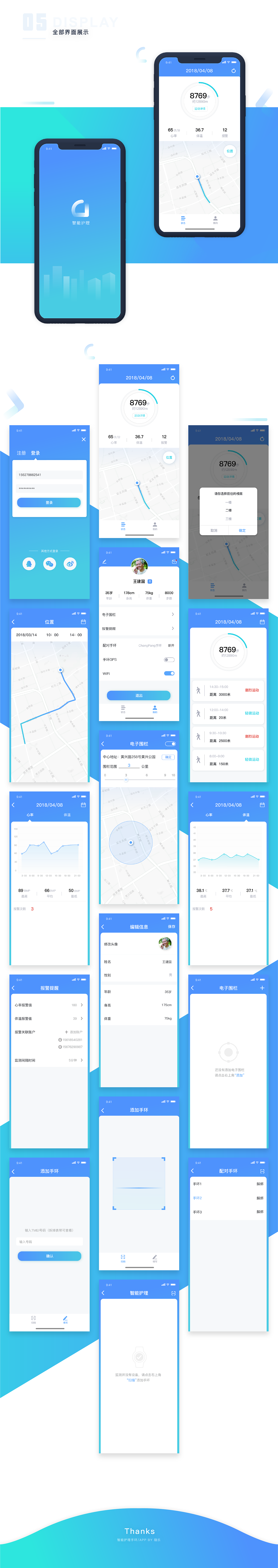 智能护理（手环、APP）（图ZMTIwMTA4MzA4） - APP界面 - 站酷设计师骁乐原创素材 - 站酷ZCOOL