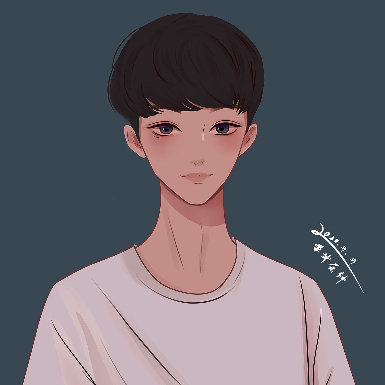 手绘头像插画简单板绘可爱头像