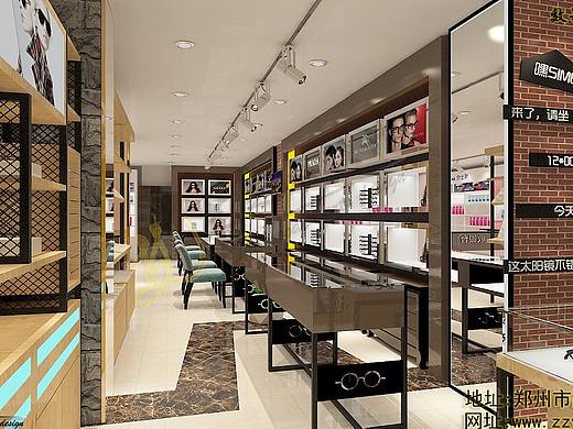 快时尚眼镜店，展柜设计