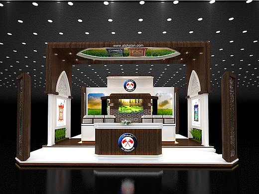 展会展位3d效果图设计