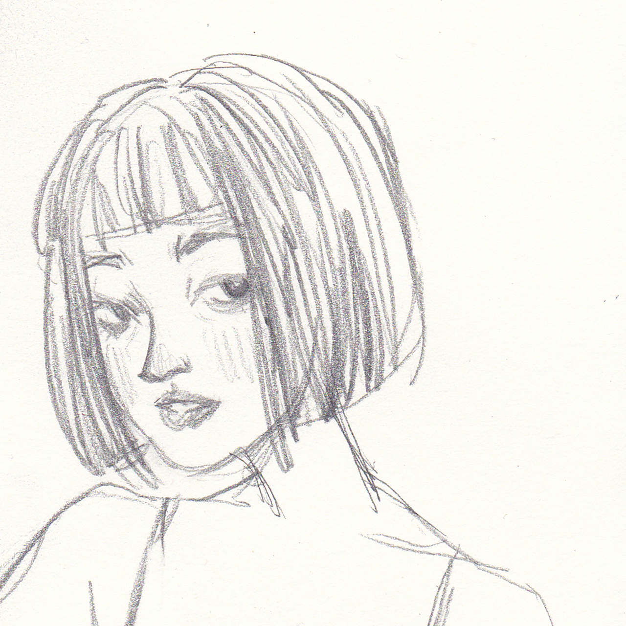 速写| 女生头像 | 随手