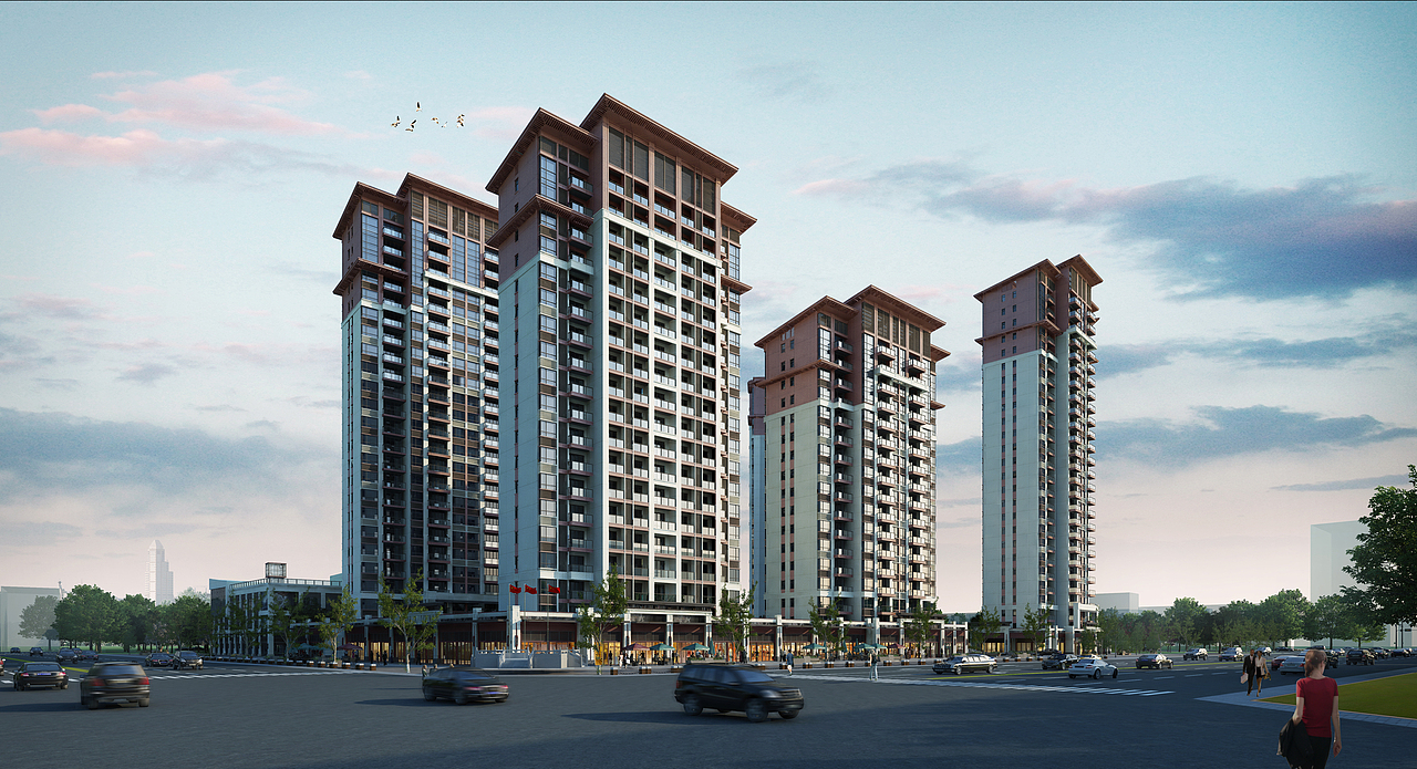 建筑房地产开发效果图（图ZMTI0NTY4NzY0） - 建筑/空间 - 站酷设计师leowgo原创素材 - 站酷ZCOOL