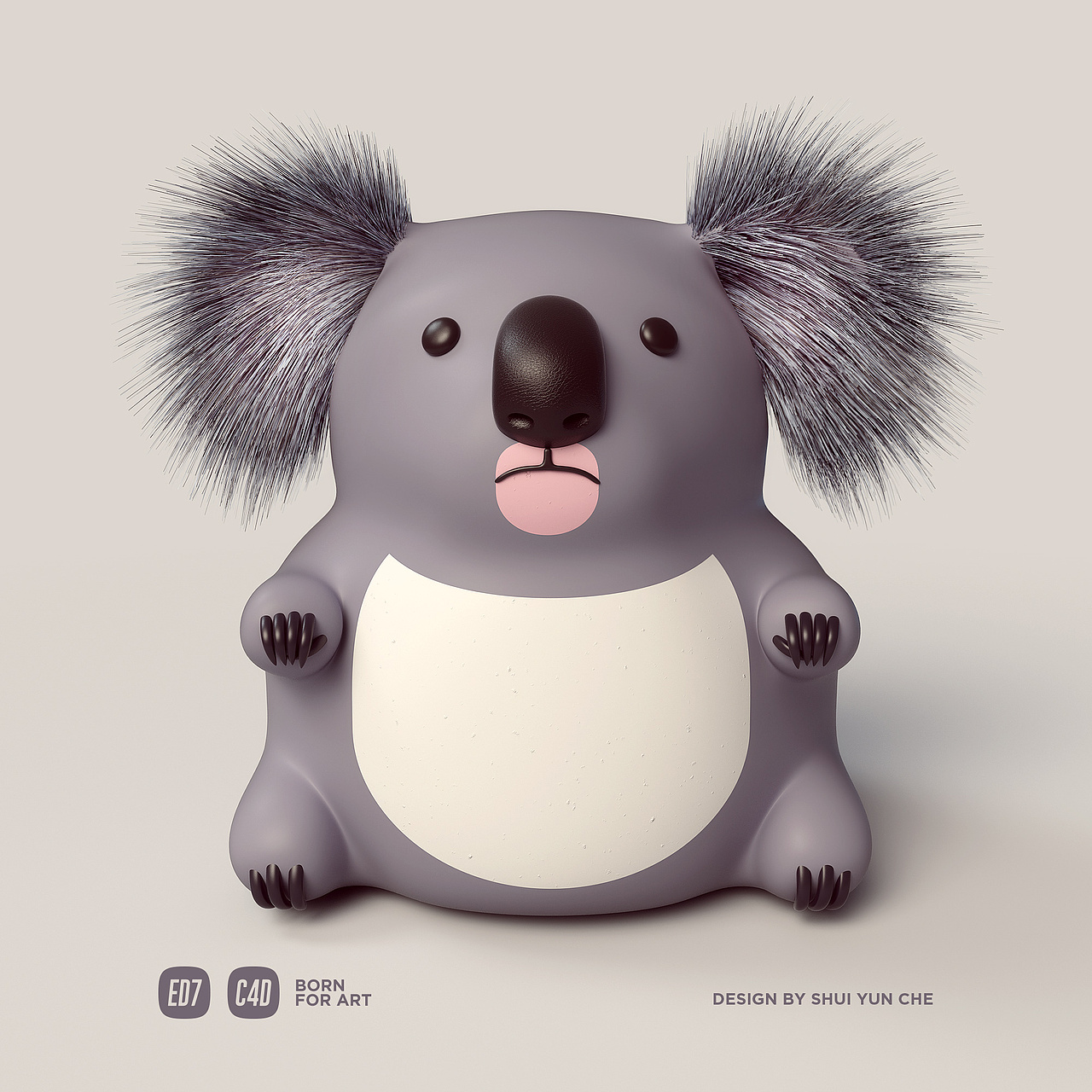 c4d视觉动物玩偶系列