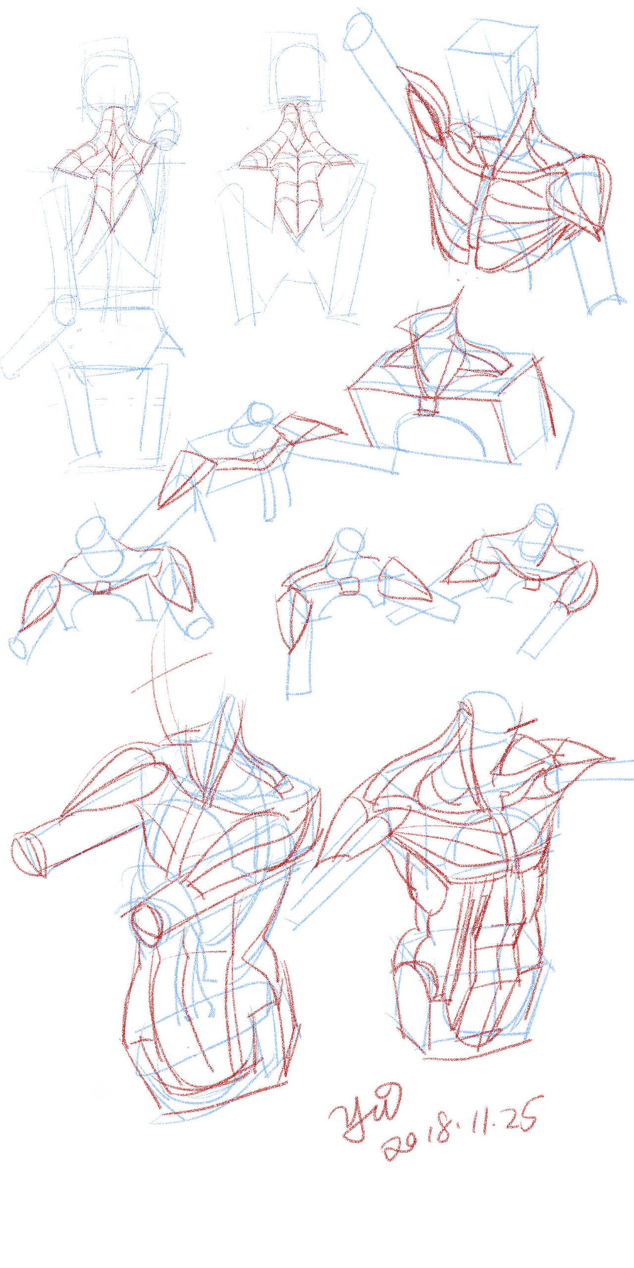 2018下半年的部分速写练习